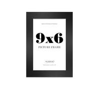 9x6 Photo Frame, Display 9x6 Pictures (22.9 x 15.2cm) Picture Frame for wall Display - Black - 1 Pack