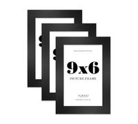 9x6 Photo Frame, Display 9x6 Pictures (22.9 x 15.2cm) Picture Frame for wall Display - Black - 3 Pack