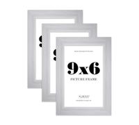 9x6 Photo Frame, Display 9x6 Pictures (22.9 x 15.2cm) Picture Frame for wall Display - Silver - 3 Pack