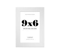9x6 Photo Frame, Display 9x6 Pictures (22.9 x 15.2cm) Picture Frame for wall Display - White - 1 Pack