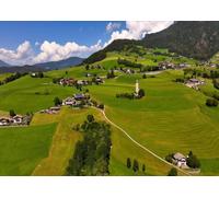 9x6FT (2.7x1.8m) Swiss Alpine Village Aerial View Photography Backdrop
