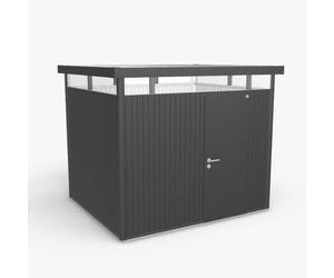 9x8 Biohort HighLine H3 Metal Shed - Single Door - Metallic Dark Grey