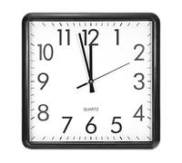 9x9 Inch Wall Clock, Quartz Battery Operated Silent Non-Ticking Square Wall Clocks for Office Bedroom Decorative, White(Black,13x12 Inch)