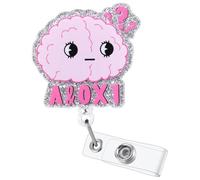A&0x1 Funny Office Badge Reel | Retractable ID Card Badge Holder | Name Tag Medical Work Badge Clip for RN LPN CNA MA ER Night Shift Nurse Doctor | Nurse Gifts | Acrylic｜Alligator Clip