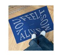 (A-1, 80X120cm 31.5X47.3in) Minimally designed entrance door mat with silk ring, dirt resistant and anti slip foot pad, customizable cutting door mat