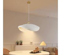 A.1.Coo Pendant Light Modern Dining Table Hanging Lamp Japanese Wabi-sabi Style Pendant Lamp Height Adjustable E27 Resin lampshade Chandelier for Kitchen Restaurant Bedroom Hallway Light Fixtures(A)