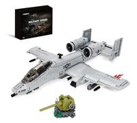 A-10 Attack Jet Building Kit - Compatible with Lego Military Plane Model, Ground Support Bomber Aircraft Toy for Adults & Teens (961 PCS)