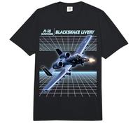 A-10 Warthog Blacksnake Paint Scheme Synth Wave Graphic Comfort Colors Adult Heavyweight T-Shirt
