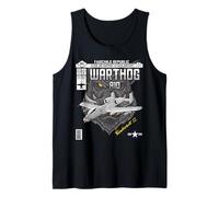 A-10 Warthog Close Air Support Aircraft Comic Book Edition Tank Top