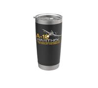 A-10 Warthog Jet Distressed Logo Graphic Stainless Steel Insulated Tumbler
