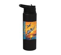 A-10 Warthog Military Aviation Sunset Stainless Steel Insulated Water Bottle