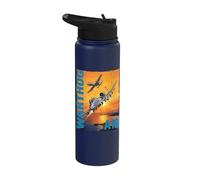 A-10 Warthog Military Aviation Sunset Stainless Steel Insulated Water Bottle