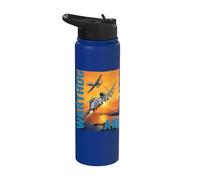 A-10 Warthog Military Aviation Sunset Stainless Steel Insulated Water Bottle