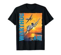 A-10 Warthog Military Aviation Sunset T-Shirt