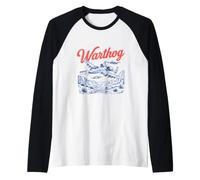 A-10 Warthog Thunderbolt BRRRT Military Jet Raglan Baseball Tee