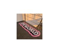 (A, 120X180cm47.2X70.8in) Nordic ins imitation cashmere absorbent floor mat bathroom soft letter black and white bathroom floor mat bedroom door rug