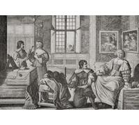 A 17th century shoemaker. Afte the etching by Abraham Bosse. From Modes and Manners published 1935. Poster Print by Hilary Jane Morgan (17 x 12)