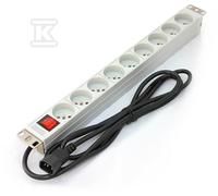 A-19-STRIP-4-IMP 19" Rack Power Strip 9x Type E, 1x C14