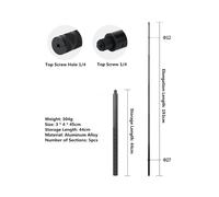 (a-193cm) 1.1-1.9m Ultra-Long Carbon Fiber Invisible Extended Edition Selfie Stick for Insta360 X3 /DJI ACTION 3 /GOPRO Camera Accessories
