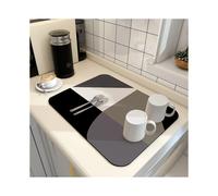 (A-2, 60X90cm 23.6X35.4in) Diatom mud kitchen drain mat countertop absorbent table mat household cup dish drying mat non-slip and anti-fouling table mat