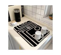 (A-2, 80X120cm 31.5X47.3in) Kitchen countertop drain mat, household water absorbing groove edge mat, water absorbing and drying rubber cushion
