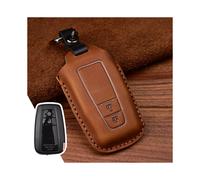 (A 2 Button Brown) Leather Car Key Case For Toyota Camry CHR Prius Corolla RAV4 Prado 2017