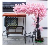 A,200cm/150cm, Artificial Cherry Blossomtrees Weeping Cherry Blossom Tree, Large Purple Wishing Fake Tree Large Plants for Wedding Event Party Restaurant Mall