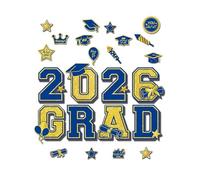 A 2026 Graduation Car Magnet! - Twenty-four Pieces Exterior Decoration | Magnet For Vehicle,For Student Party, Vehicle Exterior, Fridge, Garage Door for Metal Surfaces