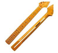 A 21 Frets Inlay Dots Electric Guitar Neck Accessories Yellow Musical Instrument Parts(21frets)