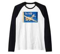 A-26 Invader Twin-Engine WW2 American Aircraft Graphic Raglan Baseball Tee