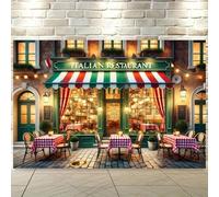 A 2D restaurant background banner suitable for birthdays holidays parties with multiple sizes to choose from