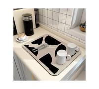 (A-3, 60X90cm 23.6X35.4in) Diatom mud kitchen drain mat countertop absorbent table mat household cup dish drying mat non-slip and anti-fouling table mat