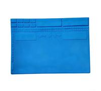 A-300 Heat Resistant Silicone Soldering Mat 35x25cm Anti-Static Insulation Work Pad for Electronics Repair Soldering Station and DIY Projects Blue