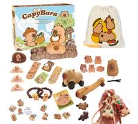 (A, 31.2x5.2x23.2cm) Capybara Holiday Calendar Advent 2024 Christmas Countdown Calendar 24 Days Christmas Countdown Toys Christmas Countdown Keychain