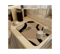 (A-4, 60X90cm 23.6X35.4in) Diatom mud kitchen drain mat countertop absorbent table mat household cup dish drying mat non-slip and anti-fouling table mat