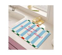 (A-4, 80X120cm 31.5X47.3i) Simple Kitchen Drain Mat Countertop Absorbent Mat Dish Storage Mat Coffee Machine Mat Wash Table Absorbent Tea Mat