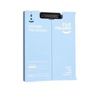 A 4 Clipboard Folder with Metal Clip & Protective, Blue | Opening Writing Board, Covered Loose Paper Sheet Edges to Help Limit Curled Corners, Upright Document Display
