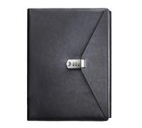 A 4 File Folders for Business Including Password Closure and PU Cover to Maintain Organized and Professional Workspaces PU File Folders
