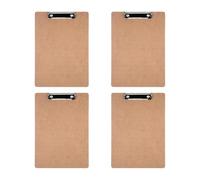 A 4 Letter Size Clipboards Wood Hardboard Office with Low Profile Clips for Teacher Nurse Doctor Student Kids Hardboard Office