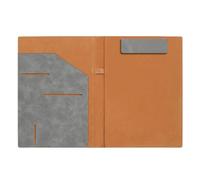 A 4 Writing Case with Closure Business Folder Multifunctional Leather Clip Board Conference Folder for Office