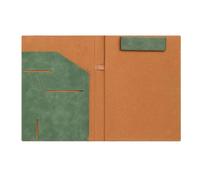 A 4 Writing Case with Closure Business Folder Multifunctional Leather Clip Board Conference Folder for Office