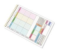 A 5 Habits Trackers Notebook Journal with Spirals Binding Daily Trackers Calorie Planner Schedules Notepads