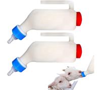 (A, 500ml) Goat Feeder Bottles,2X Feeding Bottles For Lamb | Pet Nurse Supplies With Scaled And Handle For Goat Sheep Puppy Small Animals