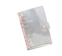 A 6 6 Rings Binder Covers Refillable Planner Soft Covers Clear Budget for School Clear Notebook Binders