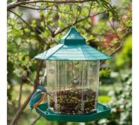 A 6-directional diamond-shaped outdoor hanging waterproof bird feeder perfect for lazy gardeners and bird lovers.(Green)