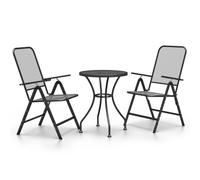 (Ã? 60 cm table/3) vidaXL Garden Dining Set Expanded Metal Mesh Patio Table Multi Sizes 3/5 Piece