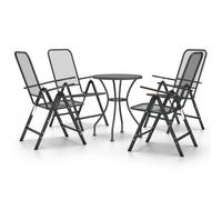 (Ã? 60 cm table/5) vidaXL Garden Dining Set Expanded Metal Mesh Patio Table Multi Sizes 3/5 Piece