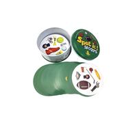 (A) 8+ Dobble spot it cards game with animals, alphabets and numbers