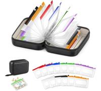 A 8 Waterproof Pill Organizer Set, 14 Color-Coded Pill Pouches (7 Days + 7 Spare), Reusable Binder Style, Large Capacity for VIT-amins Supplements Fish Oil - Perfect for Travel Home