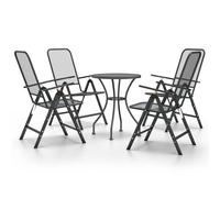(Ã? 80 cm table/5) vidaXL Garden Dining Set Expanded Metal Mesh Patio Table Multi Sizes 3/5 Piece
